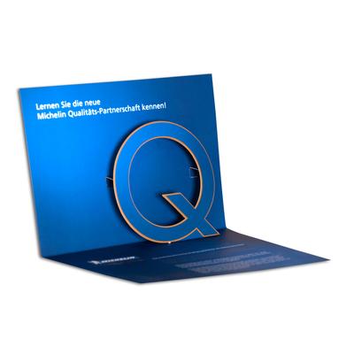 3D Pop-up Karte A5 mit einer Ebene