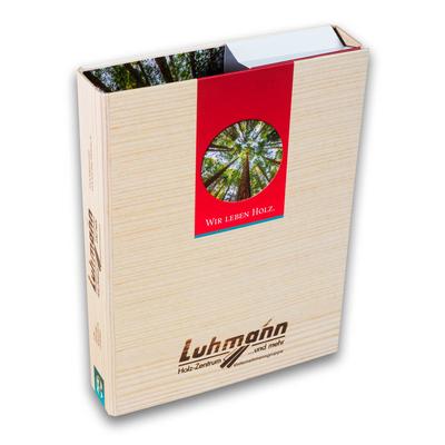 Breite Einschubbox mit Visitenkartentasche