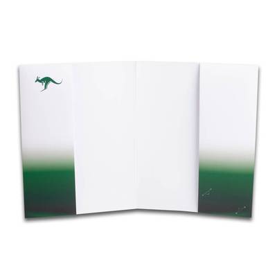 Grüne/Weiße Doppeltaschen Mappe