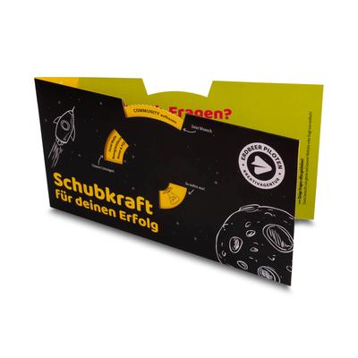 Klappkarte mit Drehscheibe