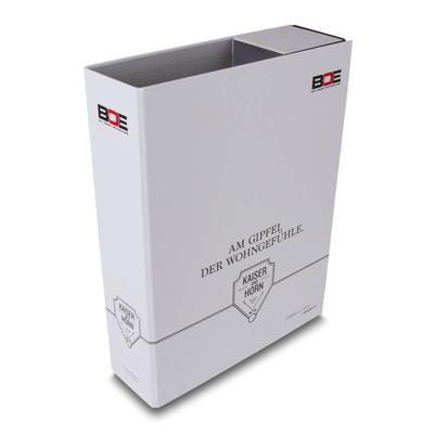 Präsentationsbox für das Baumanagement