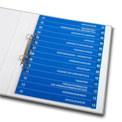 Register 14-fach mit Deckblatt TÜV Süd