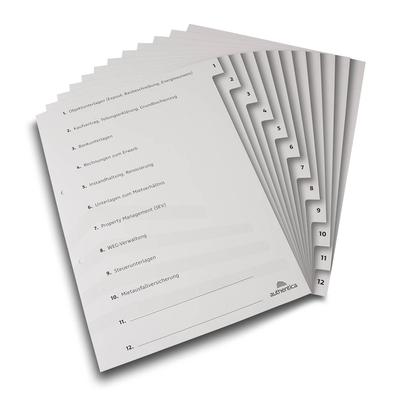 Register 12-fach Objektunterlagen